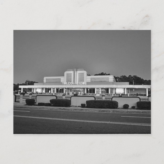Art Deco Gebäude Postkarte (Vorderseite)
