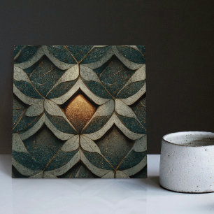 Art Deco Gemusterte Würfel Ein blaues Dekor Art No Fliese