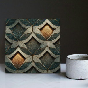 Art Deco gemusterte Würfel Zwei Blau Dekor Art Nou Fliese