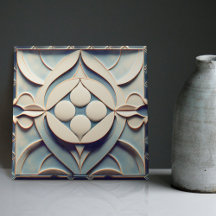 Art Deco gemustertes Wanddekor Art Nouveau Keramik