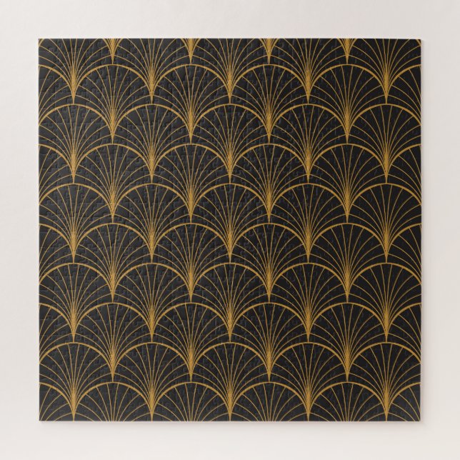 Art Deco Geometric Circles-Muster (Vertikal)