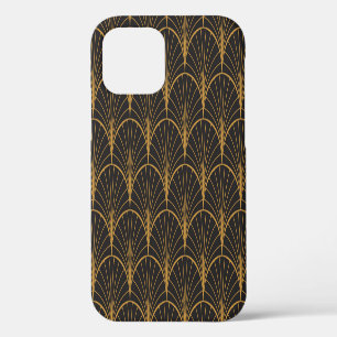 Art Deco Geometric Circles-Muster iPhone 12 Hülle