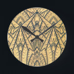 Art Deco Geometric Clock Runde Wanduhr<br><div class="desc">Perfekt für die Kunst Deko Zuhause.</div>
