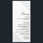 Art Deco Geometric Diamond Wedding Menu Card Menükarte<br><div class="desc">Herrliche,  auf dem Trend stattfindende Einladungen mit einem geometrischen,  diamanten Design. Der gesamte schwarze Text hebt sich durch dieses Design hervor. Ideal für eine Art-Deko oder ultra-Mod Hochzeit sind sie klassisch und klassisch mit einer schicken geometrischen Touch.</div>