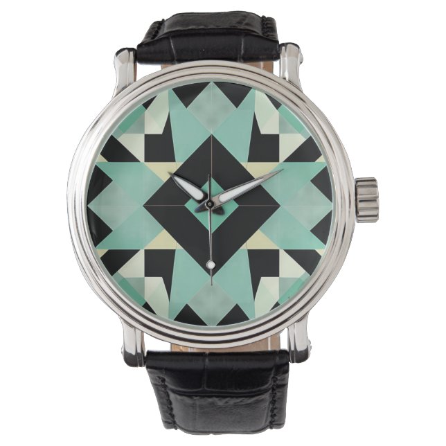 Art Deco Geometric eWatch Armbanduhr (Vorderseite)