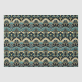 Art Deco Geometric Gemustert Thin Seidenpapier