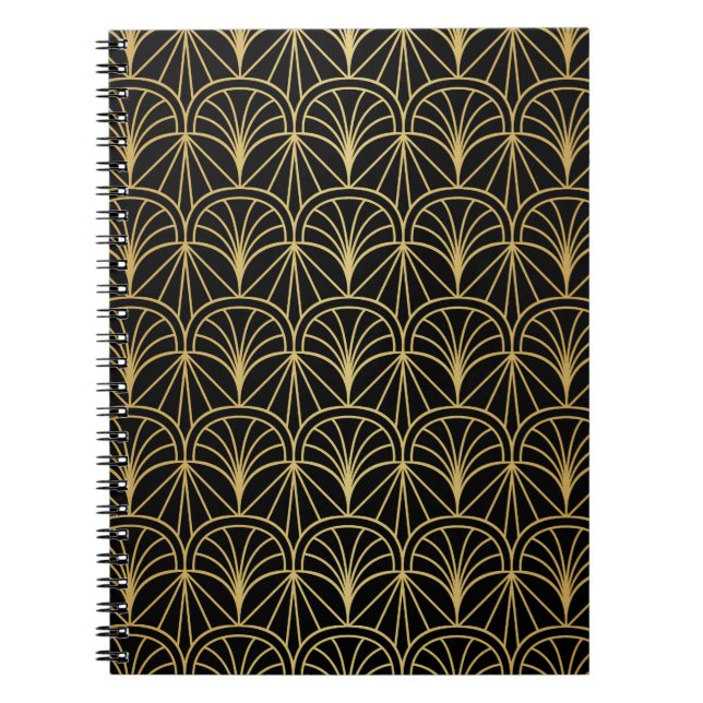 Art Deco Geometric Minimalistisches Muster Notizblock (Vorderseite)