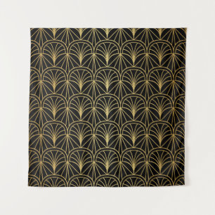 Art Deco Geometric Minimalistisches Muster Wandteppich