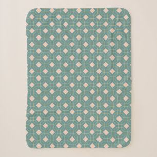 Art Deco Geometric Muster in Pastellblau und Rosa Sherpadecke
