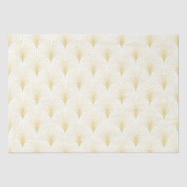 Art Deco Geometric Pattern In Gold & White Seidenpapier