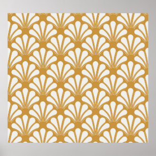 Art Deco Geometric Sea Muschel Poster