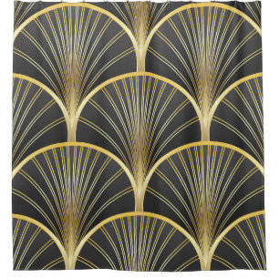 Art Deco Geometric Texture Illustration Duschvorhang