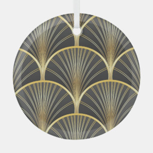 Art Deco Geometric Texture Illustration Ornament Aus Glas