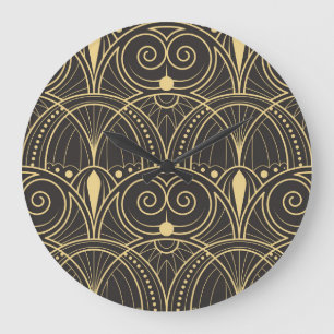 Art Deco Geometric Tiles Luxury. Große Wanduhr