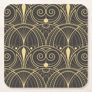 Art Deco Geometric Tiles Luxury. Rechteckiger Pappuntersetzer
