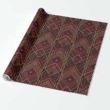 Art Deco Geometric Uplift - Wine Red