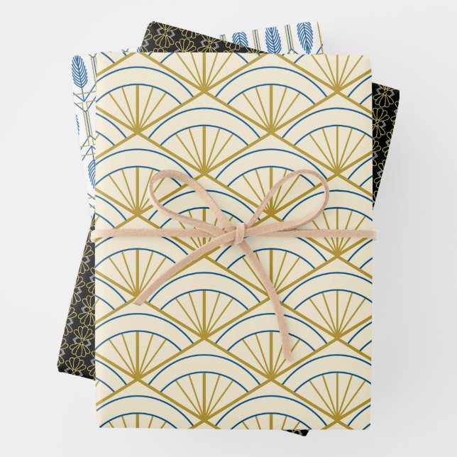 Art Deco Geometric Wrapping Paper Set Geschenkpapier Set (Beispiel)