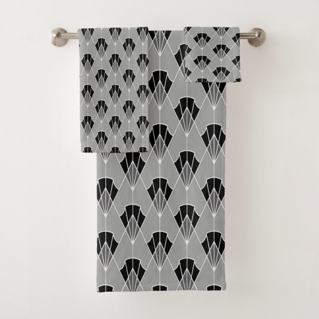 Art Deco Geometrie Badhandtuch Set (Insitu)
