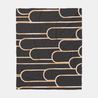 Art-Deco-Geometrie: goldenes Aquarellpapier Fleecedecke