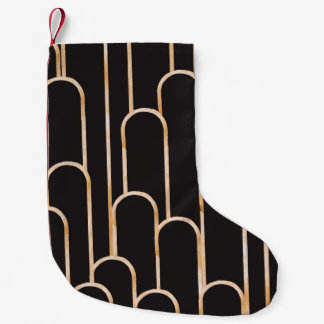 Art-Deco-Geometrie: goldenes Aquarellpapier Kleiner Weihnachtsstrumpf