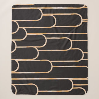 Art-Deco-Geometrie: goldenes Aquarellpapier Sherpadecke