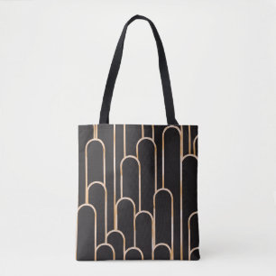 Art-Deco-Geometrie: goldenes Aquarellpapier Tasche