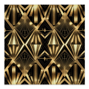 Art Déco géométrique luxueux or et noir