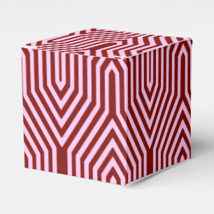 Art Deco Geometrisch - Burgund und Rosa Geschenkschachtel