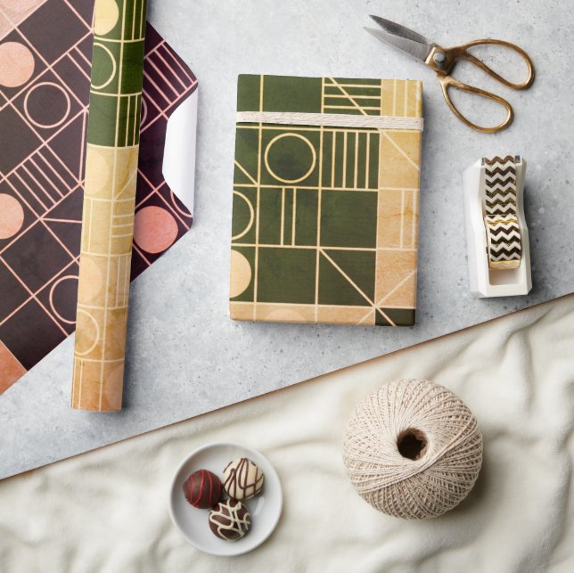 Art Déco Geometrisch Geschenkpapier (Kunsthandwerk)