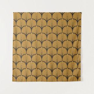 Art Deco Geometrische Blumige Textur Wandteppich