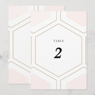 Art Deco Geometrische Diamant Hochzeit Tisch Numme Einladung