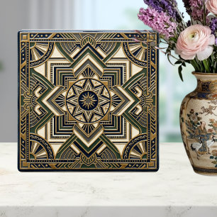 Art Deco Geometrische Gold Grün Blau Keramikfliese
