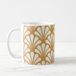 Art Deco Geometrische Meeresmuschel Kaffeetasse