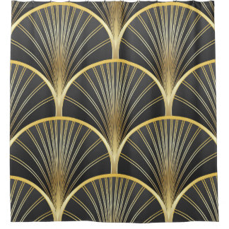 Art Deco Geometrische Textur Illustration Duschvorhang