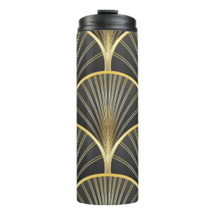 Art Deco Geometrische Textur Illustration Thermosbecher
