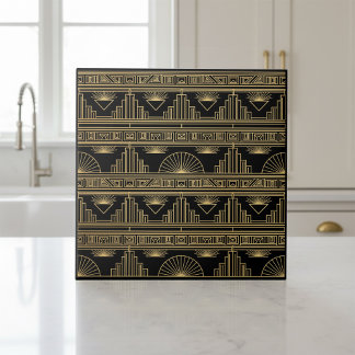Art Deco Geometrischer Skyline Muster #9 ID1196 Fliese