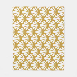 Art Deco, geometrisches florales nahtloses Muster. Fleecedecke