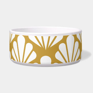 Art Deco, geometrisches florales nahtloses Muster. Napf