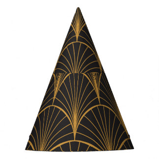 Art Deco geometrisches Kreis-Muster Partyhütchen