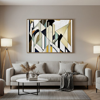 Art Deco Geometrisches Mosaik Poster