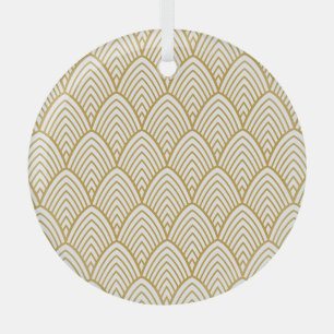Art Deco geometrisches nahtloses Muster. Ornament Aus Glas