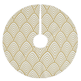 Art Deco geometrisches nahtloses Muster. Polyester Weihnachtsbaumdecke