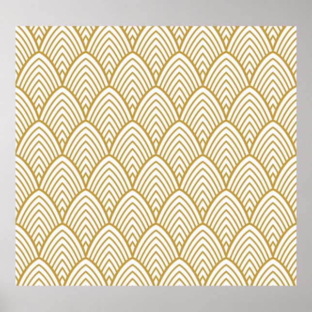Art Deco geometrisches nahtloses Muster. Poster (Vorne)