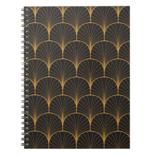 Art Deco, Geometrisches Vintages Muster. Notizblock