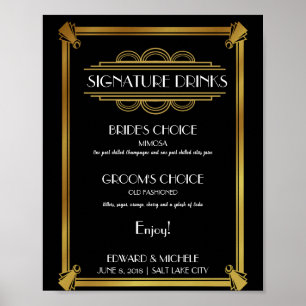 Art Deco Getränkewerbung Poster