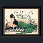 Art Deco "Girl with Mirror" Print -16x20 Poster<br><div class="desc">Roaring Twenties,  Art Deco,  Print by Chilton Longley "Girl with Mirror" -16x20</div>