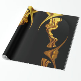 Art Deco Glamour: Abstract Liquid Gold Luxury Gift Geschenkpapier