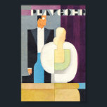 Art Deco Glamour Couple Vintage Poster<br><div class="desc">Art Deco Glamour Couple Vintage Poster mit ein paar stehenden in einem Theater Box.</div>