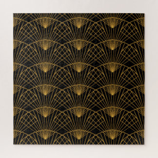 Art Deco Glamour: Goldener Fächer.