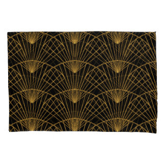 Art Deco Glamour: Goldener Fächer. Kissenbezug